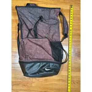 Nike Backpack Maroon Heather w Shoe Compartment 20" Sports Gym Bag